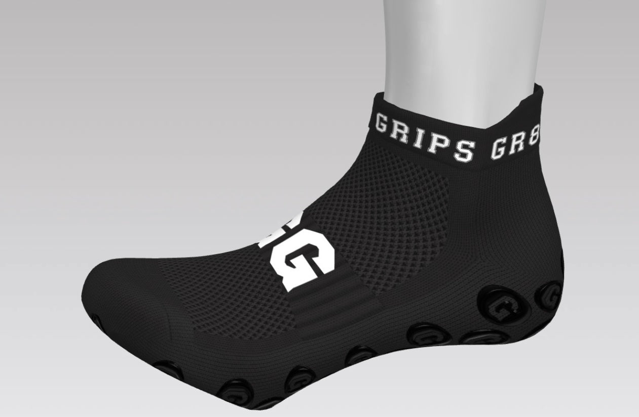 BLACK GR8 GRIPS Ankle Socks